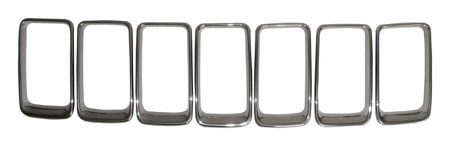 Crown Brushed Platinum Grille Insert Set for 2015-2016 Jeep WK Grand Cherokee - 68285652AA